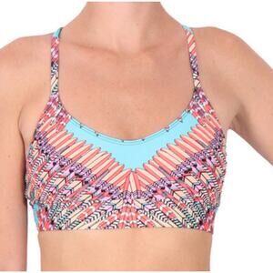 Mara Hoffman active Size Small turquoise print sports Bra multi Women’s